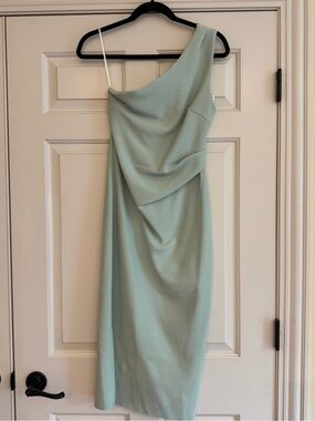 Petal & Pup Nadene One Shoulder Midi Dress Mint Green Size 4